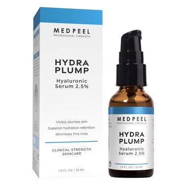 MedPeel HydraPlump Hyaluronic Acid Serum 25 Lightweight Face Serum Deep Hydration for Aging Dry Skin and Healthy Glow 10 fl oz