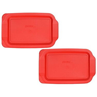 Pyrex 233PC 3qt Red Food Storage Replacement Lid 2Pack