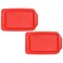 Pyrex 233PC 3qt Red Food Storage Replacement Lid 2Pack