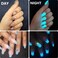 MEILINDS Glow in The Dark Powder 24 Jars Luminous Pigment Powder Night Fluorescence Glitter 12 Colors Luminous Epoxy Resin Acrylic Pigment Dust for Nail Art Makeup Painting DIY Crafts
