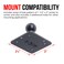 Tackform Two Pack  Aluminum AMPS Pattern Drill Base Mount with Aluminum 20mm Ball Mount and Install Kit