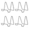 TetraTeknica 4 Pack DS02S 4 Inch Square Wire Display Stand for Plate Artwork Picture Frame Plaque and More Color Silver