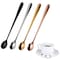 4 Pieces Coffee Spoons Teaspoons Stainless Steel Espresso Spoons Long Handle Soup Spoons Ice Cream Dessert Cake
