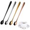 4 Pieces Coffee Spoons Teaspoons Stainless Steel Espresso Spoons Long Handle Soup Spoons Ice Cream Dessert Cake