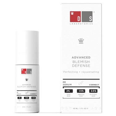 DS Laboratories Blemish Defense  Serum for Blemish Prone Aging Skin Reduce Fine Lines and Wrinkle Salicylic Acid Sodium Hydroxide Alpha Hydroxy and Beta Hydroxy Paraben Free 100 Vegan