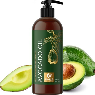 Avocado Oil For Hair and Skin  100 Pure Avocado Oil for Skin and Nail Care plus Dry Hair Treatment and Facial Oil Moisturizer  Beauty DIY Carrier Oil for Essential Oils Mixing with Pump 16 Fl Oz