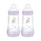 MAM Easy Start Matte AntiColic Baby Bottles 9 oz 2 Count Medium Flow Nipples Baby Girl 2 Count