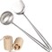 MARTE Wok Spatula and Ladle Tools Set17 Long Handle 188 Stainless Steel Wok Spatula and Ladle Set for Wok CookingHeat Resistant Wok Utensils Set with Natural Wok Brush