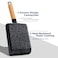 LISOS Tamagoyaki Pan Square Japanese Omelette PanNonstick Egg Roll PanRectangle Frying Pan Wood Handlewith Silicone Brush  Solid Wood SpetulaBlack