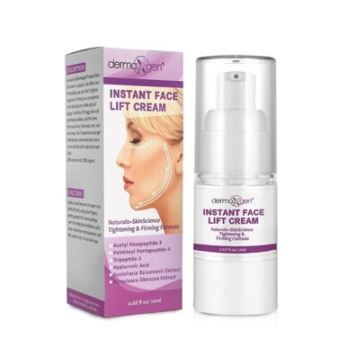 DERMAXGEN Instant Face Lift Cream  Peptide Complex Tightening Lifting  Firming Cream Organic Instant Formula For Facial Neck Chest And Skin Anti Wrinkle  Antiaging  20 Ml