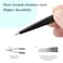 FIVETAS Stainless Steel Tweezers for EyebrowsFlat Tweezer with Case for WomenManGreat Precision on BrowFacial Hair and Ingrown Hair RemovalBlack