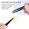 FIVETAS Stainless Steel Tweezers for EyebrowsFlat Tweezer with Case for WomenManGreat Precision on BrowFacial Hair and Ingrown Hair RemovalBlack