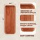VieWood Solid Wood Serving Tray Set of 3 14 x 55 inch Safe Rectangular Wooden Serving Platters for Home Decor Fruit Food Vegetables Charcuterie Boards Appetizer Khaya