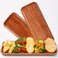 VieWood Solid Wood Serving Tray Set of 3 14 x 55 inch Safe Rectangular Wooden Serving Platters for Home Decor Fruit Food Vegetables Charcuterie Boards Appetizer Khaya