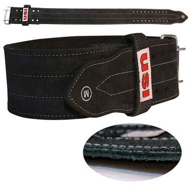 USI Universal Power Lifting Belt 790PL Light 6mm Thickness Black Large Weight Lifting Belt For Men  Women Weightlifting Competition Workout Training Weight Support Belt Made of Thick Leather