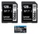 Lexar 128GB Professional 1066x SDXC Class 10 UHSI Memory Card 2Pack Bundle with Microfiber Cloth