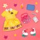 Glitter Girls  Play Food DriveThru Outfit  an Order of Friendship  Roller Skates and Dress  14inch Doll Clothes and Accessories for Kids Ages 3 and Up