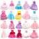 Miunana 30 pcs Doll Clothes and Accessories 10 pcs Party Dress 10 Shoes Necklace Comb Crown Bag Accessories for 115 inch Dolls