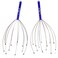 LiBa Scalp Massager Tool 2Pack for a Rejuvenating Head Hair Scratcher Massage No Painful Scratches Tangling or Hair Pulling Wires wGentle Rubber Beads Blue 12 Wire