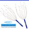 LiBa Scalp Massager Tool 2Pack for a Rejuvenating Head Hair Scratcher Massage No Painful Scratches Tangling or Hair Pulling Wires wGentle Rubber Beads Blue 12 Wire