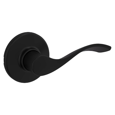 Kwikset Balboa Interior Passage Door Handle Lever For Closet and Hallway Doors Reversible NonLocking Handle Lever Matte Black
