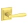 Baldwin Torrey Pines Interior Passage Door Reversible Lever for HallwayClosetRooms NonLocking Door Handle With Microban Protection in Satin Brass