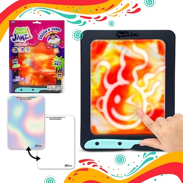 Sky Castle DoodleJamz JellyBoards  Squishy Drawing Pads Filled with NonToxic Sensory Gel  NoMess Fidget Art  ASMR  Reusable for Endless Artistic Creations Red and Yellow Gel