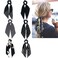 Black Scrunchies Hair Ties with Tails Long Bow Bowknot Ponytail Holder for Women and Girls 6PCS