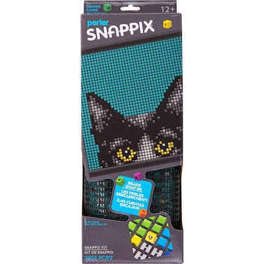 Perler PeekABoo Cat Snappix NoIron Fuse Bead Craft Kit for Kids 12 x 12 2203 Piece