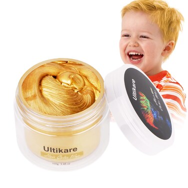 Hair Wax Color Blonde Ultikare Blonde Hair Dye Temporary for Color Treated Hair Natural Styling Instant kids Mud Cream Gel 34 Fl Oz Girl Gifts Party Cosplay DIY Childrens Day