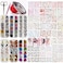 13 Sheets Nail Art StickersNail Art Decoration Kit with 1100 Pieces Nail Water Decals Crystal Rhinestones 3D Butterfly Nail Art Charms Holographic Glitter Sequins Nail Foil Flakes Nail Striping Tape