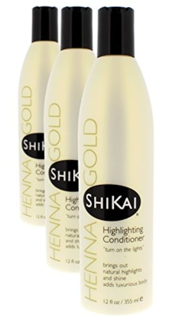 Shikai  Henna Gold Highlighting Conditioner Brings Out Natural Highlights  Shine Adds Luxurious Body PlantBased Formula with NonColoring Henna Natural Fragrance 12 fl oz Pack of 3