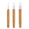 3 Pcs 05mm Dreadlock Crochet Hook Wood Crochet Needles Hair Dreadlocks Tool for Braid Craft