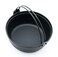 Happy Sales HSSNMDP85 Japanese Design Cast Iron Nabe Sukiyaki Nabemono Hot Pot With Wooden Lid 58 floz