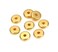 Duehut HLLMX 150 PCS Plastics Spacer Beads Flat Round Disc 8mm Gold Flat Round Spacer Beads Disc Loose Jewelry Making Beads for DIY Bracelet Necklace Crafts Golden