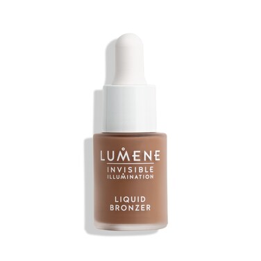 Lumene Invisible Illumination Kaunis Liquid Bronzer  SkincareInfused Bronzing Drops with Buildable Texture  Made with Pearlescent Pigments for a Luminous Complexion  Deep Glow 15ml