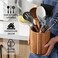 LOHONER Acacia Wood Utensil Holder for Kitchen Counter 360 Rotating 72 Large Cooking Utensil Holder Kitchen Utensil Storage Organizer for Countertops Farmhouse Kitchen Decor