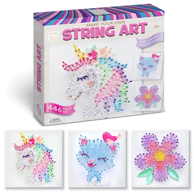 Hapinest String Art Craft Kit for Kids Ages 1012 and Up 3D String Art Kit Crafts for Teens Birthday Gifts for Tween Girls Ages 10 11 12 Years Old and Up Makes 3 Designs  Unicorn Cat and Flower