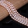 Pearl Beads Natural Oval Freshwater Cultured Pink Pearl Loose Beads Quality Rank AA for Jewelry Making Necklace Bracelet Gift 56 mm 142 inches 2 Strands