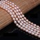 Pearl Beads Natural Oval Freshwater Cultured Pink Pearl Loose Beads Quality Rank AA for Jewelry Making Necklace Bracelet Gift 56 mm 142 inches 2 Strands