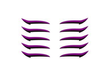 PaintLab Eyeliner Sticker for Eyes Versatile and LongLasting SelfAdhesive Wing Eyeliner Stamp Eye Makeup Strip Tape Kit 5 Pairs So Purple Eye
