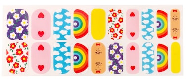 PaintLab Nail Stickers Full Nail Wraps  20 Pieces Nail Strips  Durable and SalonQuality Nail Art Stickers  Easy to Apply Nail Polish Strips  One Size Fits All Rainbow Cloud