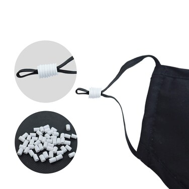 IAMUQ Cord Locks Silicone PVC Toggles for Drawstrings Adjustable Lanyard Buckle Barrel Connectors Elastic Cord Adjuster Non Slip Stopper 100
