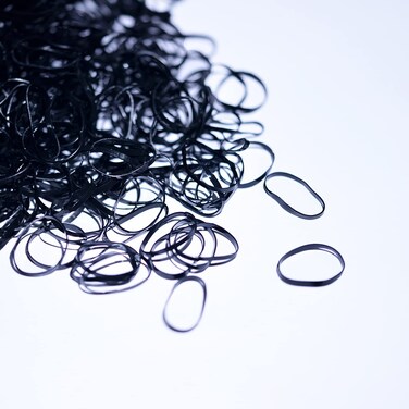GOUWEIBA Small Rubber Bands for Hair  1000 pcs Mini Elastic Hair Ties No Damage Tiny Hair Ties for Braids Women Baby Girls Kids Toddler Infants Black