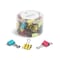 U Brands Happy Face Binder Clips Bright Colors with Black Prongs Office Organization Supplies 32mm 48 Count