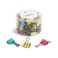 U Brands Happy Face Binder Clips Bright Colors with Black Prongs Office Organization Supplies 32mm 48 Count