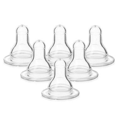 Evenflo Feeding Classic BPAFree Silicone Medium Flow Nipples  3 Months Clear 6 Count Pack of 1