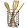 Home Basics Grid FreeStanding Utensil Holder with Mesh Bottom Black 1