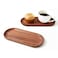 Mini Serving Tray for Jewellery Key Coin Set of 2 Oval Natural Wood Dessert Cup Tray Small Wooden Cheese Plate Tableware Decorative Tray 2