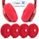 Defean Replacement Flex Fabric Headphone Earpad Covers for 675cm and 89 cm OverEar Headset Ear CushionsGood for Gym Training M Red